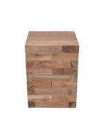 Βοηθητικό τραπέζι Werzy Inart φυσικό μασίφ ξύλο teak 35x35x49εκ