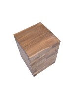 Βοηθητικό τραπέζι Werzy Inart φυσικό μασίφ ξύλο teak 35x35x49εκ