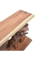 Κονσόλα Nasiol Inart φυσικό μασίφ ξύλο teak 120x40x75εκ