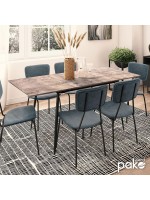 Τραπέζι Shazam pakoworld MDF επεκτεινόμενο χρώμα γκρι cement 120-160x80x76εκ