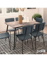 Τραπέζι Shazam pakoworld MDF επεκτεινόμενο χρώμα γκρι cement 120-160x80x76εκ