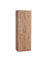 Ντουλάπα Jonar pakoworld δίφυλλη oak μελαμίνης 60x42x180εκ