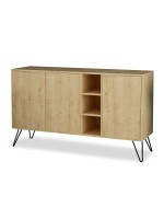 Μπουφές Clara pakoworld χρώμα light oak 142x35.5x83εκ