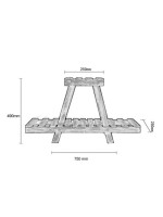 Ραφιέρα-σταντ φυτών Tisa pakoworld ξύλο καφέ 75x25x49εκ