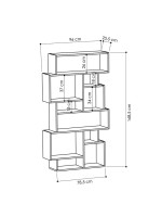 Βιβλιοθήκη Karmato pakoworld χρώμα φυσικό 96x25,5x168,5εκ