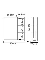 Έπιπλο εισόδου Renesme pakoworld ανοιχτό καρυδί 106x35x128εκ