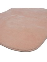 Πατάκι μπάνιου PWC-0055 pakoworld σετ 2τμχ microfiber ροζ 90x60εκ