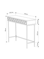 Κονσόλα Elettra pakoworld ανθρακί-μαύρο 110x35.5x90εκ